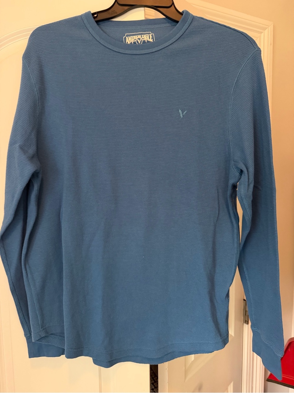 Men’s American Eagle Outfitters Long-Sleeve Waffle Knit Top - Blue